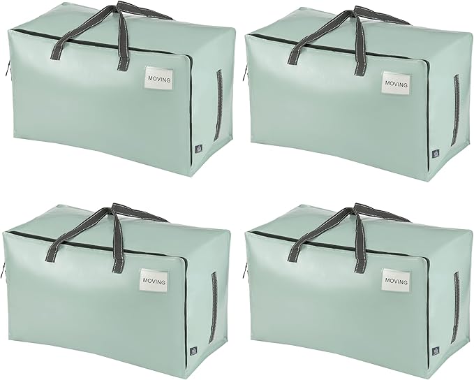 VENO 4 Pack Moving Bags and Large Christmas Decoration Storage Bins by Veno