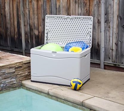 LIFETIME 60059 Black Bottom & Desert Sides and Lid Outdoor Storage Box-80 Gal - Image 5