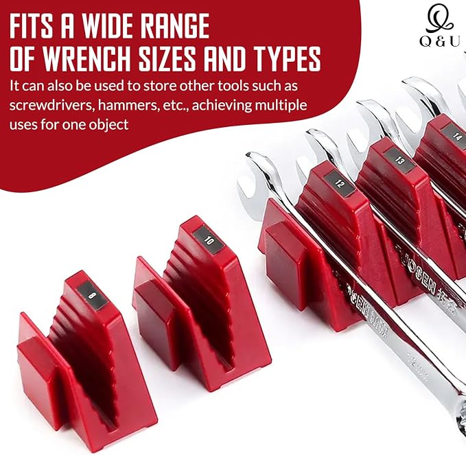Q&U Wrench Organizer Modular System – 24 PCS Magnetic Wrench Organizer - Image 6