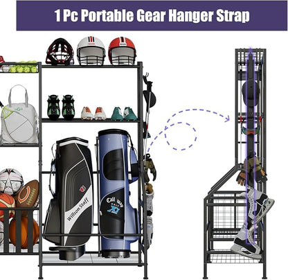 Sports Equipment Organizer, Heavy Duty Golf Bags Stand, Extra Large Ball - Image 5