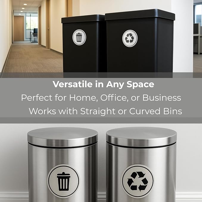 Trash and Recycle Stickers Set of 2 | Indoor Outdoor UV Stable & Weatherproof | - Image 8