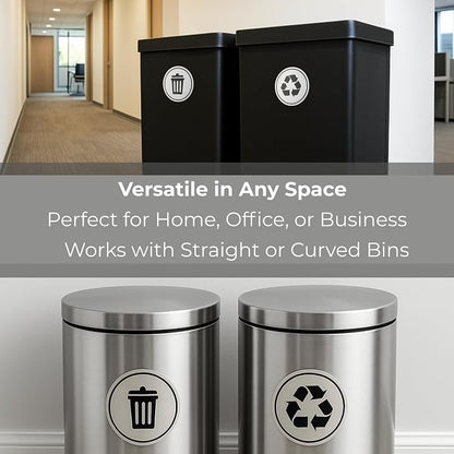 Trash and Recycle Stickers Set of 2 | Indoor Outdoor UV Stable & Weatherproof | - Image 8