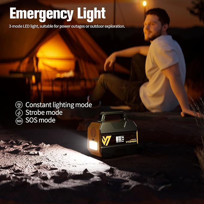 VTOMAN FlashSpeed 300 Portable Power Station, 300W 230Wh LiFePO4 Battery - Image 4