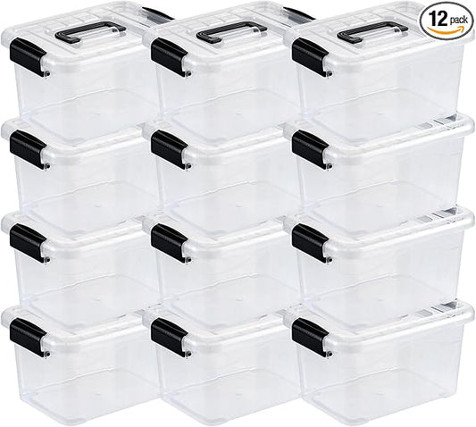Nazhura Plastic Storage Bin, Stackable and Nestable Storage Boxes by NazhuraGoodCompanionAtHome