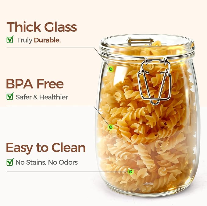 ComSaf Airtight Glass Canister Set of 3 - Image 4