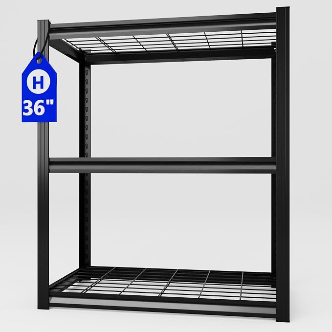 Garage Shelving Heavy Duty 3-Tier Storage Shelves Metal Shelving 2000LBS Garage - Image 7