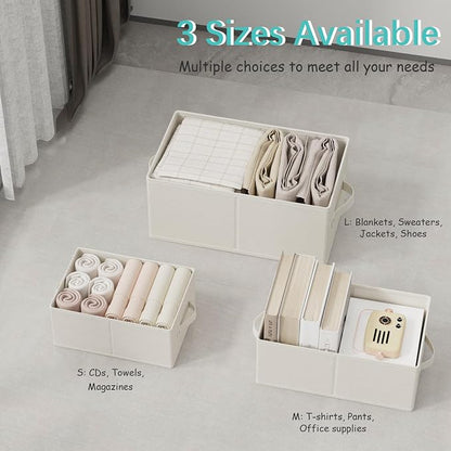 Foldable Closet Organizer, 3 Pack Cube Storage Bin, Clothes Basket - Image 5