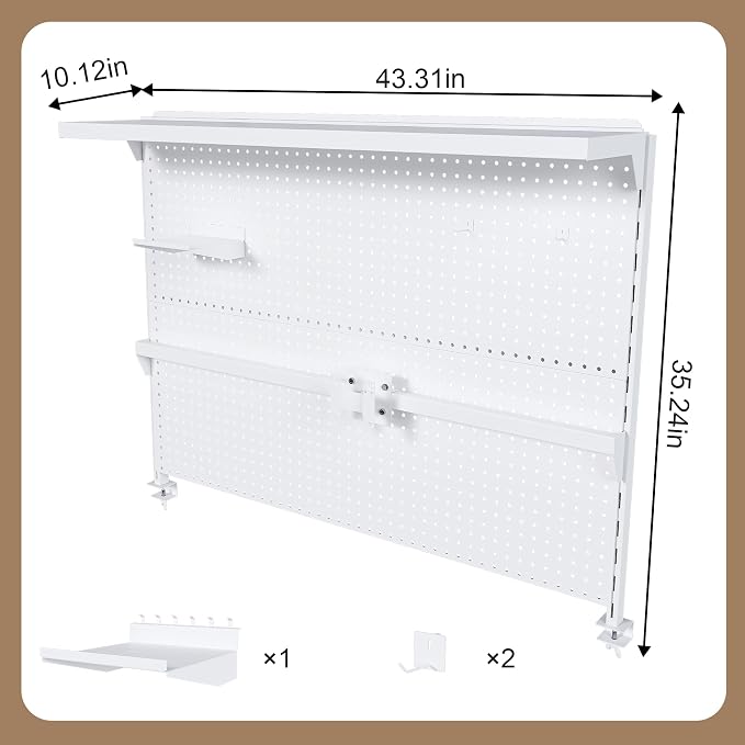 KEIKI Clamp-On Desk Pegboard - Image 2