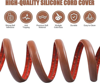 Floor Cord Cover Self Adhesive Cord Hider, 10FT Cable Management, Extension - Image 3