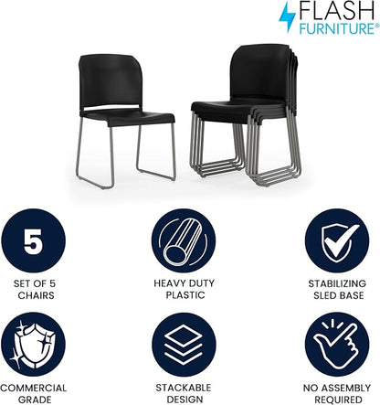 Flash Furniture Hercules Series Contoured Stacking Chairs - Image 4
