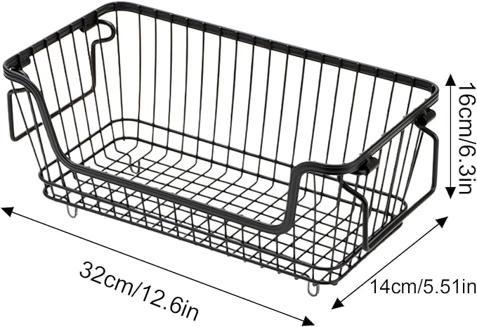 Stackable Storage Basket, Easy Application, Deep Freezer Bins, Refrigerator - Image 7