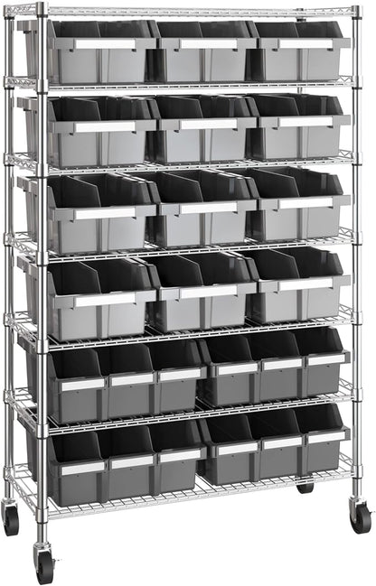 Seville Classics Heavy Duty NSF Bin Rack Solid Steel Wire Shelving Storage Unit by SevilleClassics