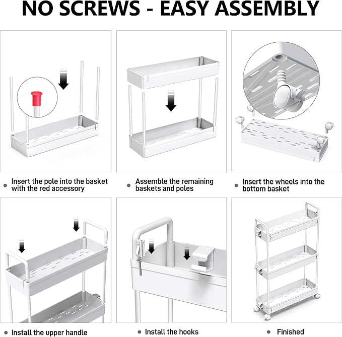 SOLEJAZZ Slim Rolling Storage Cart - Image 7