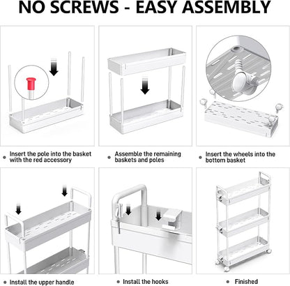 SOLEJAZZ Slim Rolling Storage Cart - Image 7
