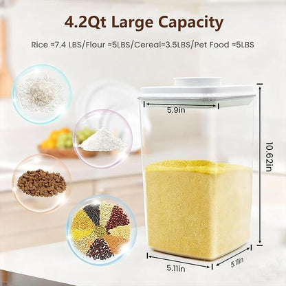 4 Pcs Large Pop Airtight Food Storage Containers Set - Image 3