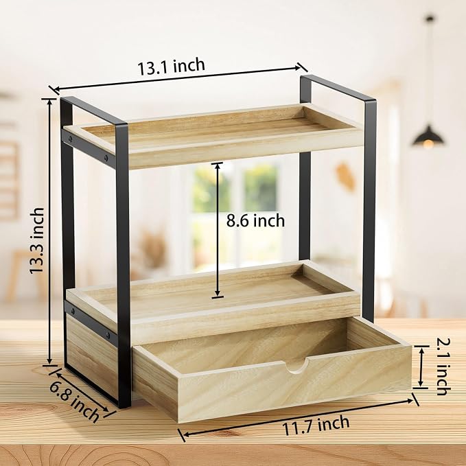 2-Tier Bathroom Organizer Countertop - Image 3