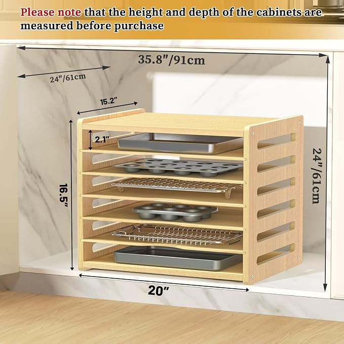 7 Tier Large Size Wooden Tray Dividers - Image 2