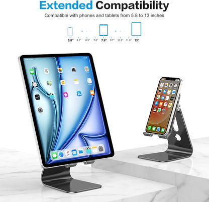 OMOTON Adjustable Tablet Stand for Desk, Upgraded Longer Arms for Greater - Image 2