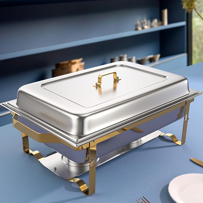 SIOTMERA 9QT Chafing Dishes for Buffet 1 Pack, Thickened Stable Stainless Steel by SIOTMERA