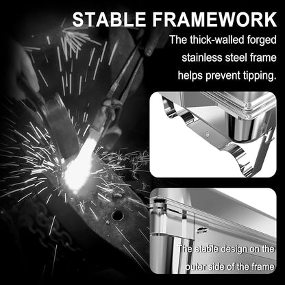 Chafing Dishes for Buffet 4 Pack, 11QT Stainless Steel Food Warmers for Parties - Image 4