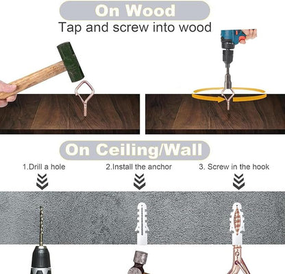 10PCS Eye Screw Hooks for Hanging Heavy Duty - Image 6