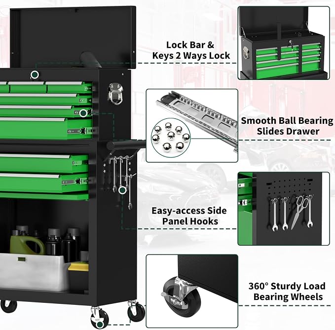 8-Drawer Heavy Duty Tool Chest - Image 4