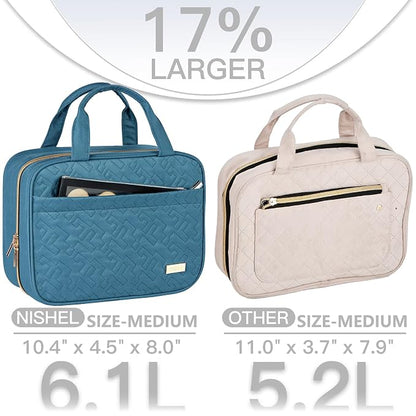 NISHEL Travel Toiletry Bag for women, Portable Hanging Organizer for - Image 3