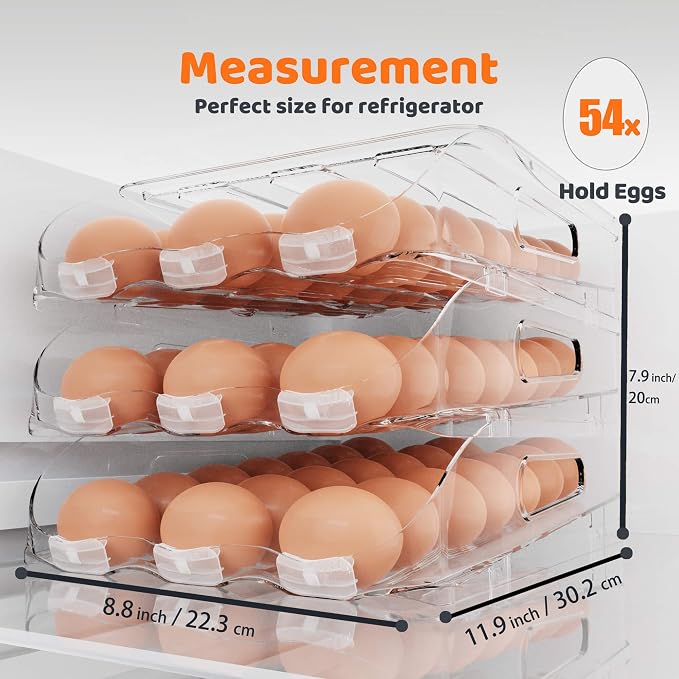 Egg Holder for Fridge, Automatic Steady Rolling Egg Dispenser - Image 5