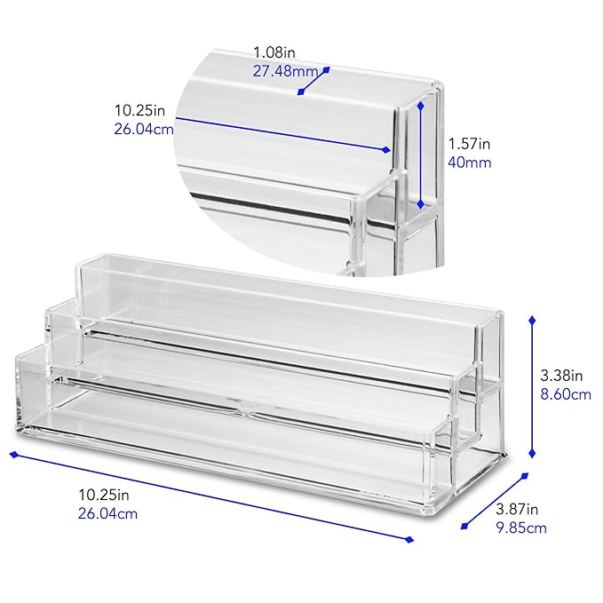 byAlegory Tiered Acrylic Eyeshadow Palette Makeup Organizer | 3 Tier Cosmetic - Image 5