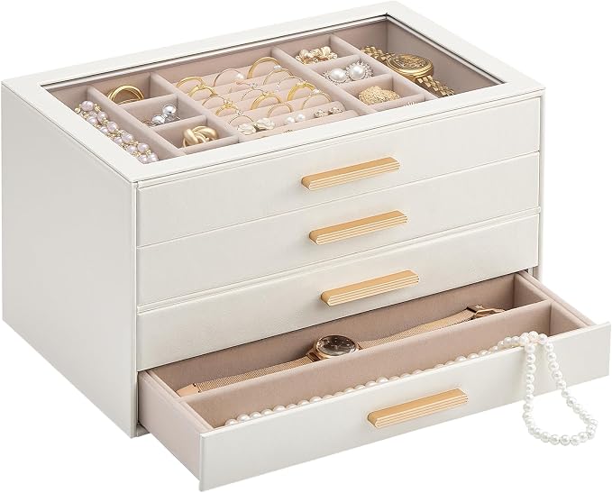 Lolalet Jewelry Box Organizer, 4-Layer Jewelry Organizers and Storage Case by Lolalet