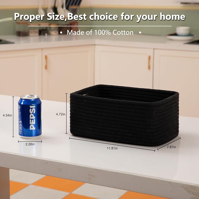 4 Pack Small Storage Shelf Baskets - Image 3