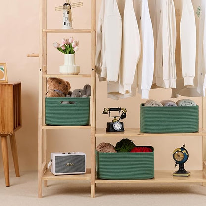 Large Storage Baskets for Organizing, Closet Shelf Baskets for Clothes Blanket - Image 3