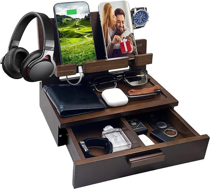 Gifts for Men Women Him Husband Son Boyfriend Birthday Nightstand Organizer by VEIYAILUGiftsForMen