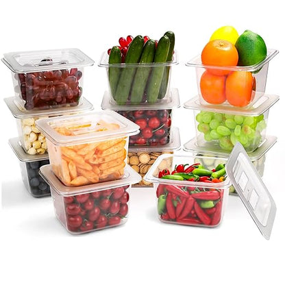 VOISEN 12 Pack Plastic Food Pan by VOISEN