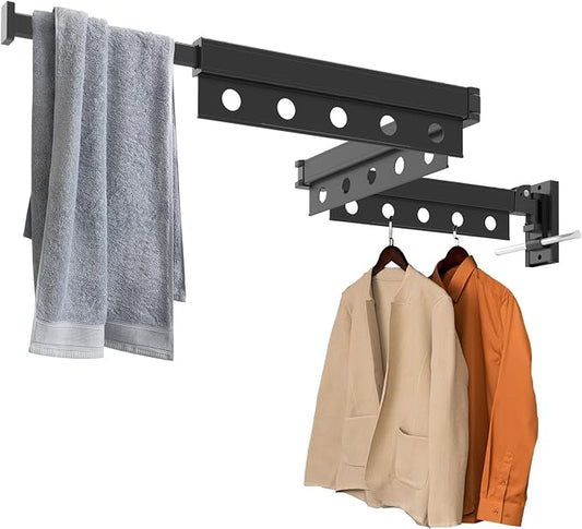 Clothes Drying Rack Wall Mounted, Space Saving Wall Mounted Clothes Drying Rack by Unknown