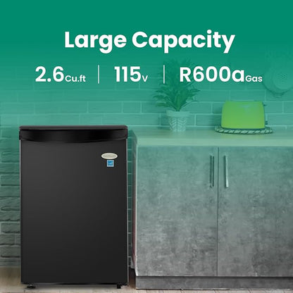 roomwell E-Star 2.6 Cu Ft Mini Fridge without Freezer - Image 3