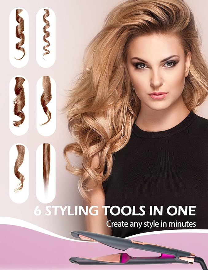 ANGENIL Pro Twist Ceramic Flat Iron 1 Inch, Dual Voltage Hair Straightener and - Image 7