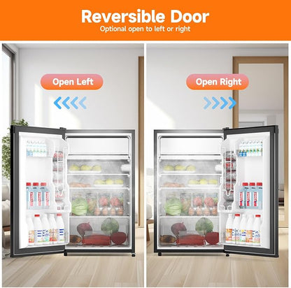 4.3 Cu.Ft Mini Fridge With Freezer, Single Door Mini Fridge w/7 Settings - Image 5