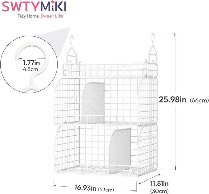 SWTYMIKI Hanging Closet Organizer Storage - Image 3