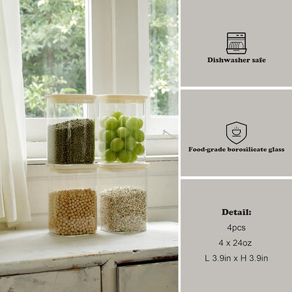 12pcs Square Glass Pantry Storage Containers - Image 5