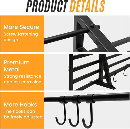 2-Pack 1.6X4 FT Garage Shelving Wall Mounted Holds Up to 800 Lbs Heavy Duty - Image 8