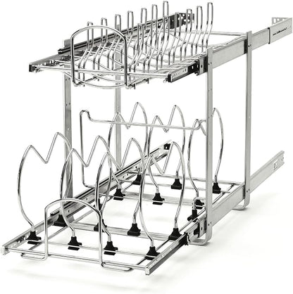 Rev-A-Shelf 2-Tier Kitchen Cabinet Pullout 11.75" Cabinet Organizer by Rev-A-Shelf