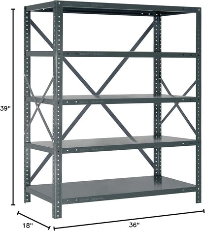 Quantum Storage Systems 39-1836-5 IRONMAN Solid Heavy Duty 5 Shelves 39" H x - Image 2