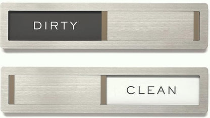 Clean dirty magnet for dishwasher, Kubik Letters Premium Stainless Steel Grade by KubikLetters