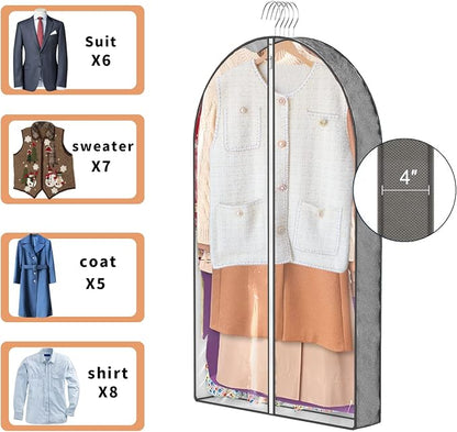 3 Pcs Garment Bags, Hanging Clothes Covers - Image 3