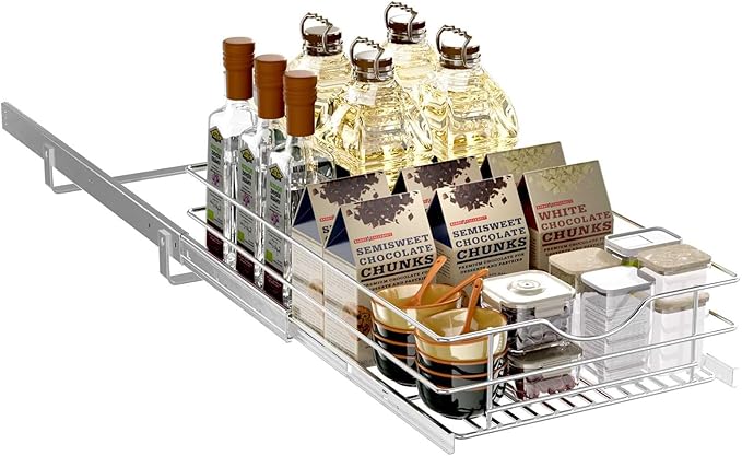 Pull Out Cabinet Organizer, Soft Close Pull Out Cabient Drawer, Slide Out by LOVKIT