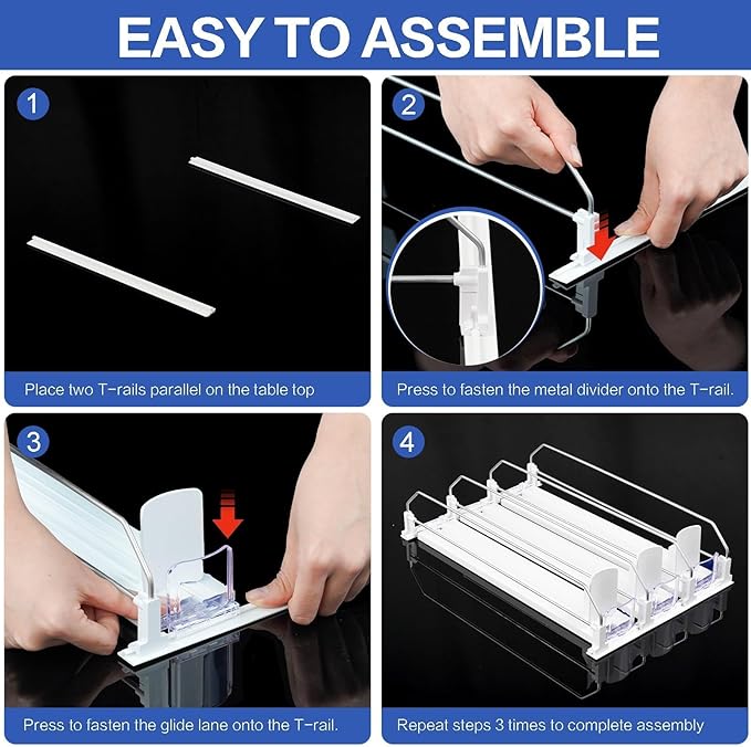 Drink Organizer for Mini Fridge, Automatic Pusher Drink Dispenser for - Image 4