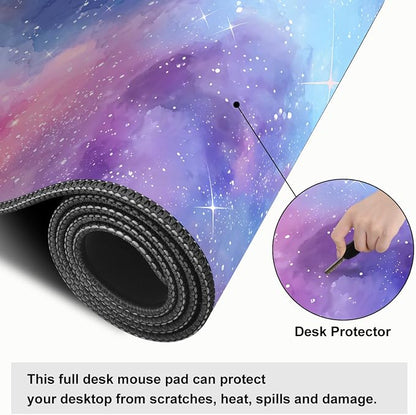 Galaxy Mouse Pad Large, Extended Gaming Desk Mat – 31.5 x 11.8 in – Watercolor - Image 4