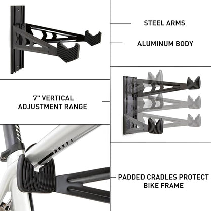 FEEDBACK SPORTS | Velo Wall Rack Bike Storage | Bicycle Hanger Mount - Image 3