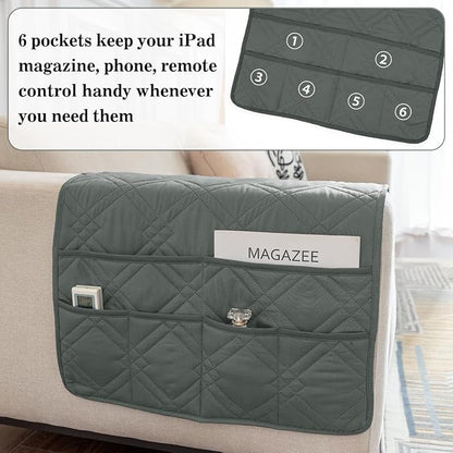 Couch Armrest Organizer Remote Control Holder Bedside Caddy - Image 4